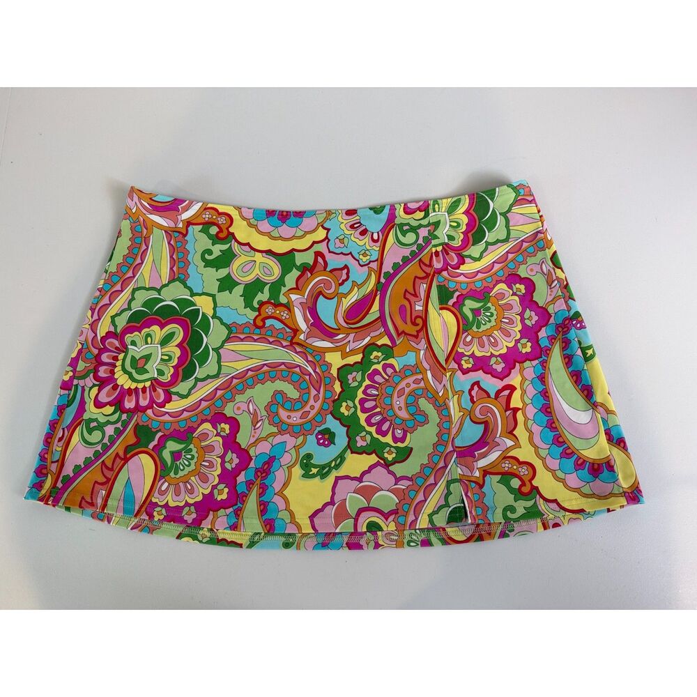 Lands' End Multicolor Paisley Swim Coverup